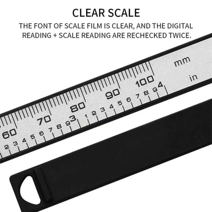 The 6&quot; 150mm Digital Caliper Micrometer is a precision measuring tool designed for accuracy and ease of use. Featuring a clear LCD display, it provides quick and accurate readings in metric or imperial units. This vernier electronic caliper is perfect for measuring inside, outside, depth, and step dimensions, making it ideal for professionals and DIY enthusiasts in engineering, woodworking, and metalworking. Made from durable materials, it ensures long-lasting performance and reliability. 