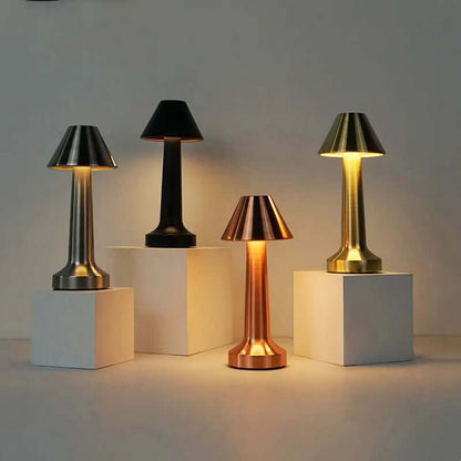 Lampe de bureau rétro pour bar, lampe de nuit rechargeable sans fil avec capteur tactile pour restaurant, café, chambre à coucher, lampes de décoration pour la maison
