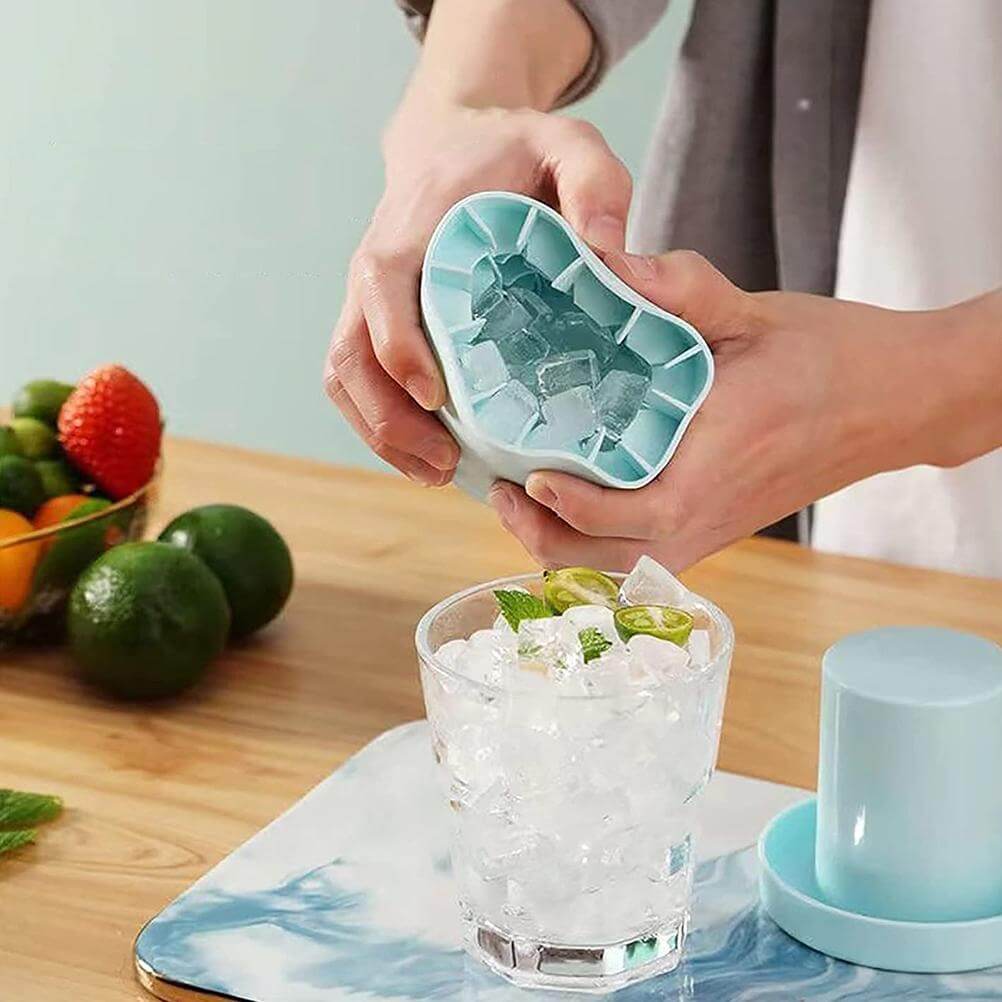 Silicone Cylinder Portable Ice Maker Bucket - 11 Étoiles