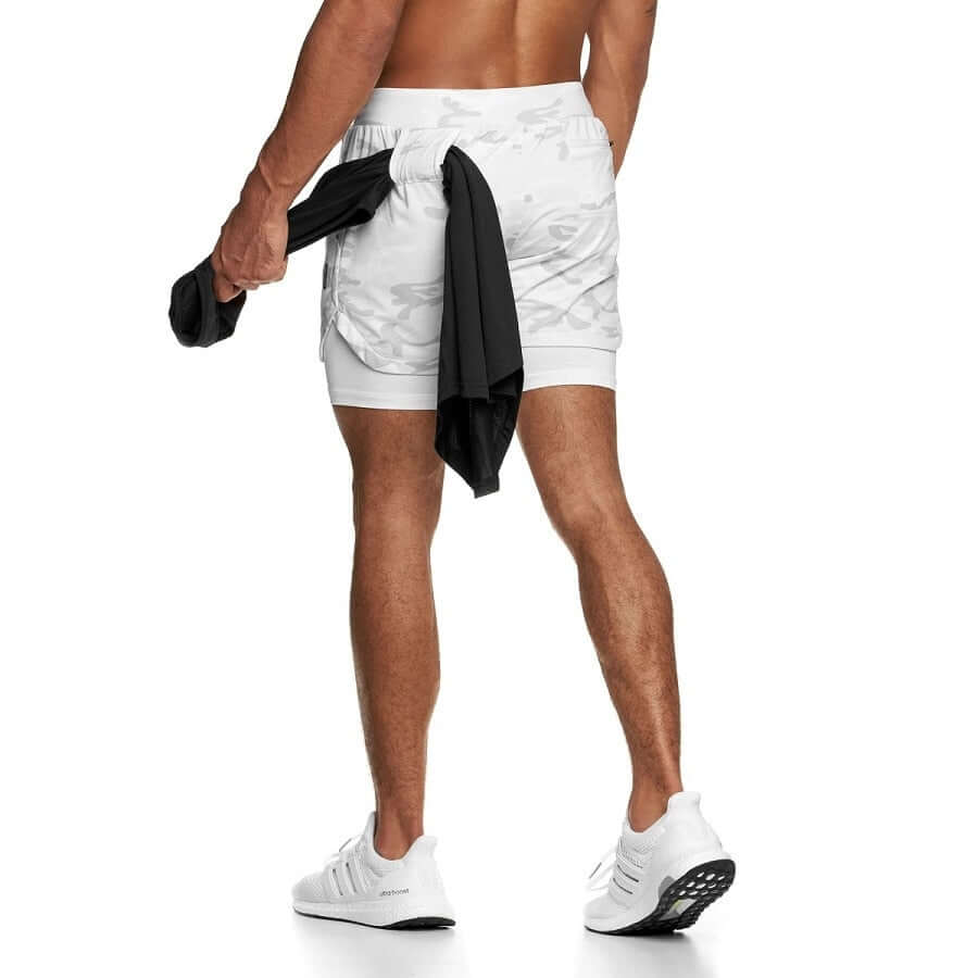 Short de sport 2 en 1 pour homme