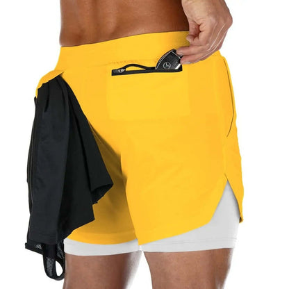 Short de sport 2 en 1 pour homme