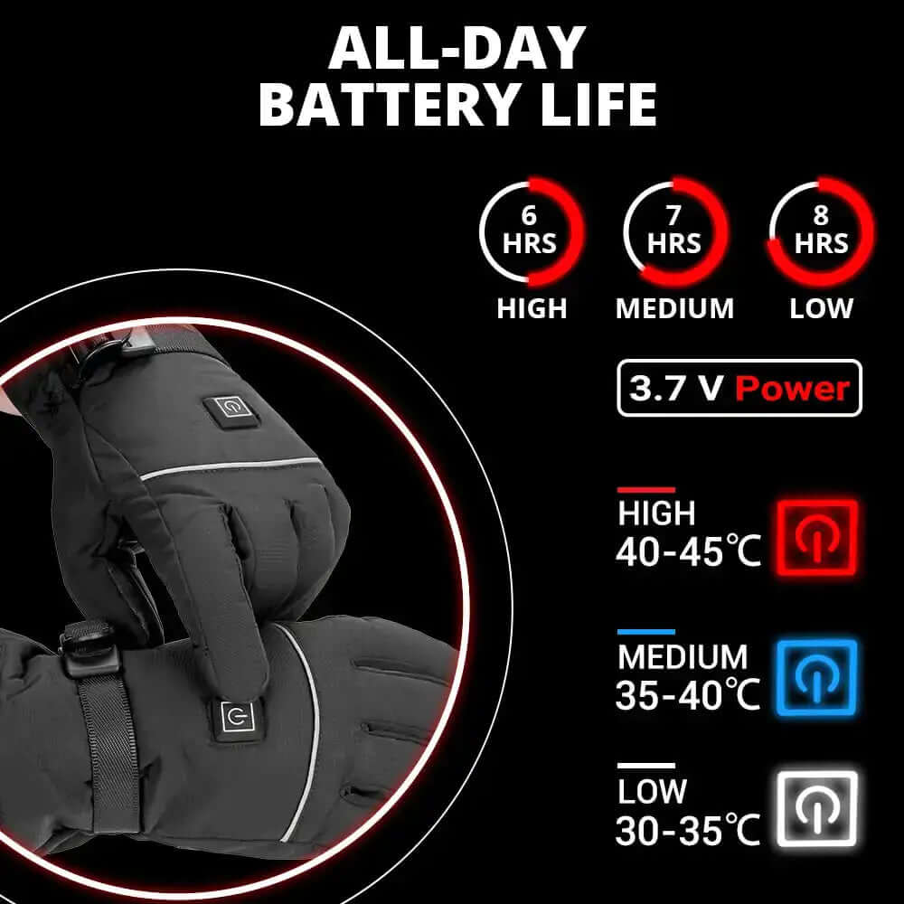 Touchscreen - Heated Motorcycle Gloves