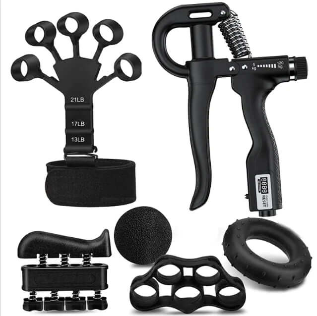 
The Adjustable Hand Grip Strength Trainer with Finger Exerciser is a versatile tool for building hand, wrist, and finger strength. Ideal for athletes, musicians, and those recovering from injury, this trainer features an adjustable resistance level to match your fitness goals. The included finger exerciser targets individual finger strength and flexibility, making it perfect for improving dexterity and grip power.