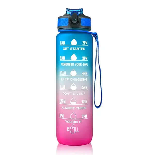 Botella de agua motivacional de 1 litro: manténgase hidratado todo el día