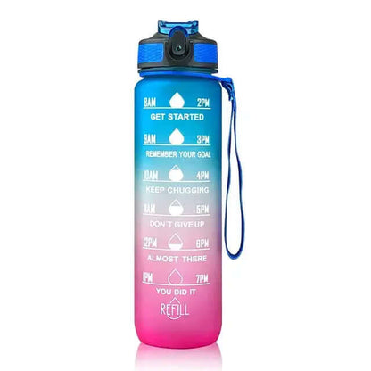 Botella de agua motivacional de 1 litro: manténgase hidratado todo el día