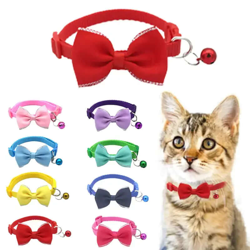 Collar para mascotas con lazo y cascabel
