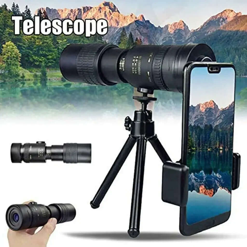 Telescopio monocular con zoom telefoto
