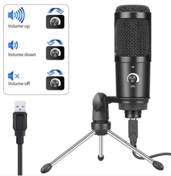 Microphone USB pour ordinateur portable et ordinateurs pour l&