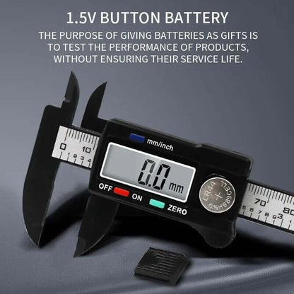 The 6&quot; 150mm Digital Caliper Micrometer is a precision measuring tool designed for accuracy and ease of use. Featuring a clear LCD display, it provides quick and accurate readings in metric or imperial units. This vernier electronic caliper is perfect for measuring inside, outside, depth, and step dimensions, making it ideal for professionals and DIY enthusiasts in engineering, woodworking, and metalworking. Made from durable materials, it ensures long-lasting performance and reliability. 