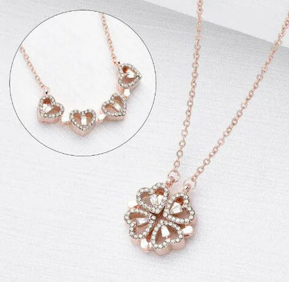 Collier en acier titane avec trèfle à quatre feuilles