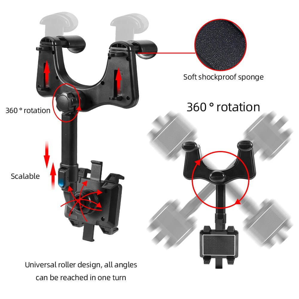 The 360° Rotatable Smartphone Car Holder is a must-have accessory for safe and convenient driving. With its fully adjustable 360-degree rotation, it allows you to position your phone at the ideal angle for navigation, hands-free calls, or entertainment. 