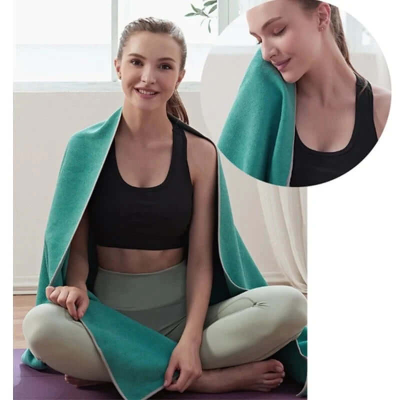 Esterilla de yoga antideslizante de doble capa para fitness