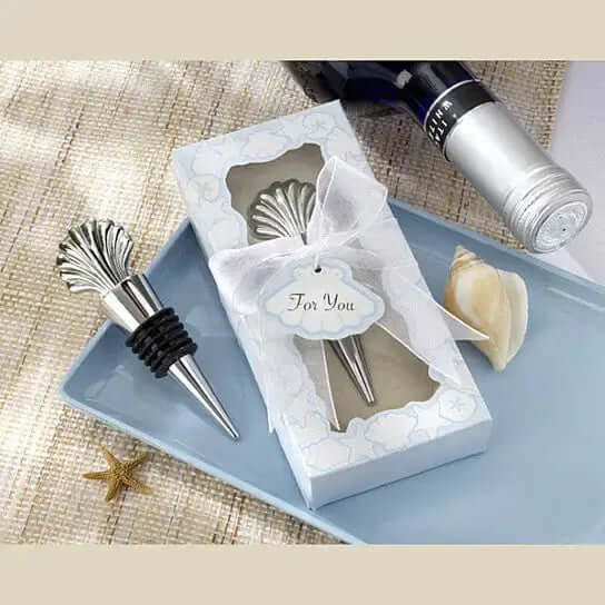 Tapón de vino con forma de concha marina