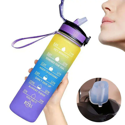 Botella de agua motivacional de 1 litro: manténgase hidratado todo el día