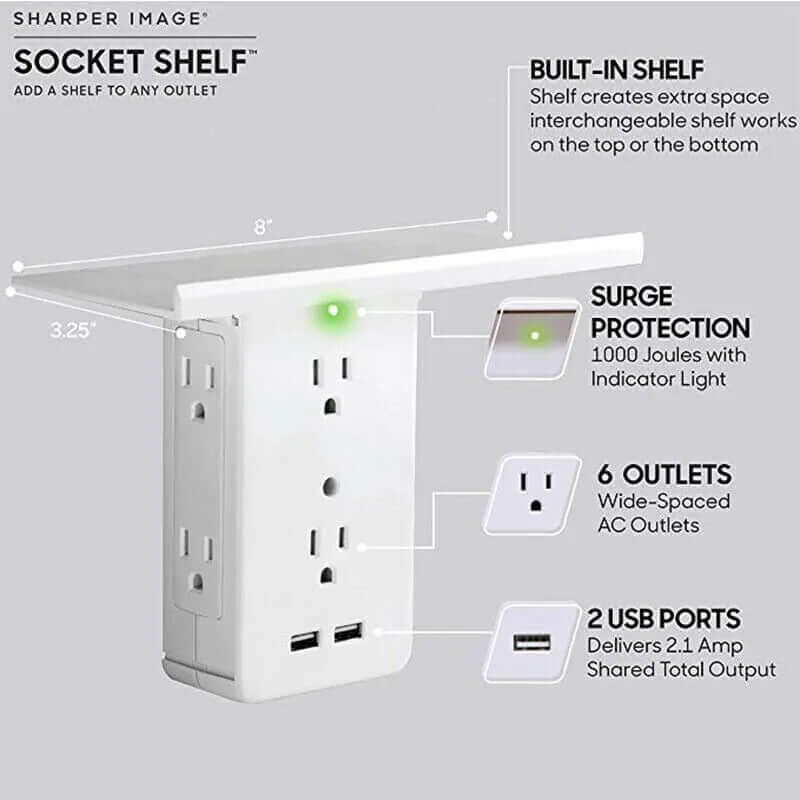 Étagère multifonctionnelle pour prises électriques