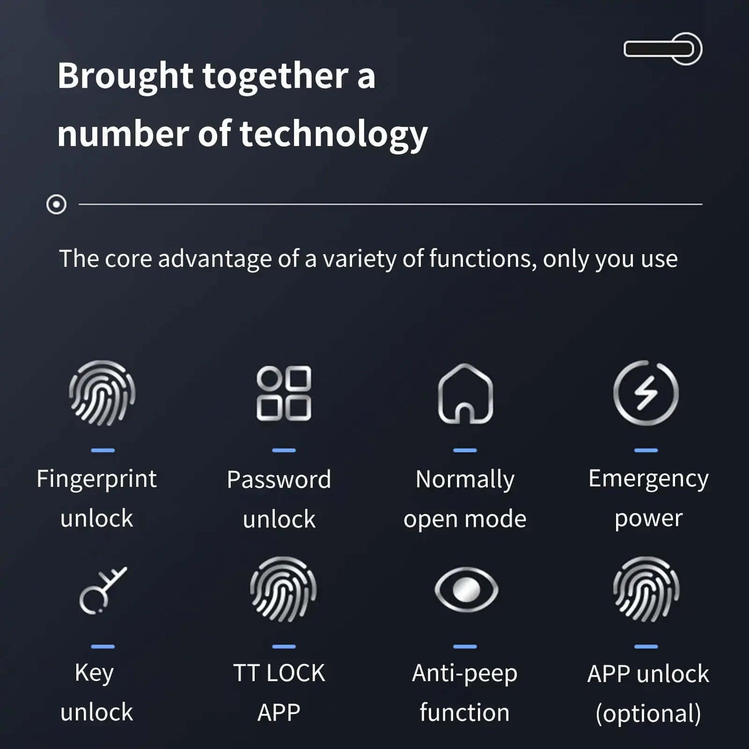 Serrure de porte intelligente à empreinte digitale