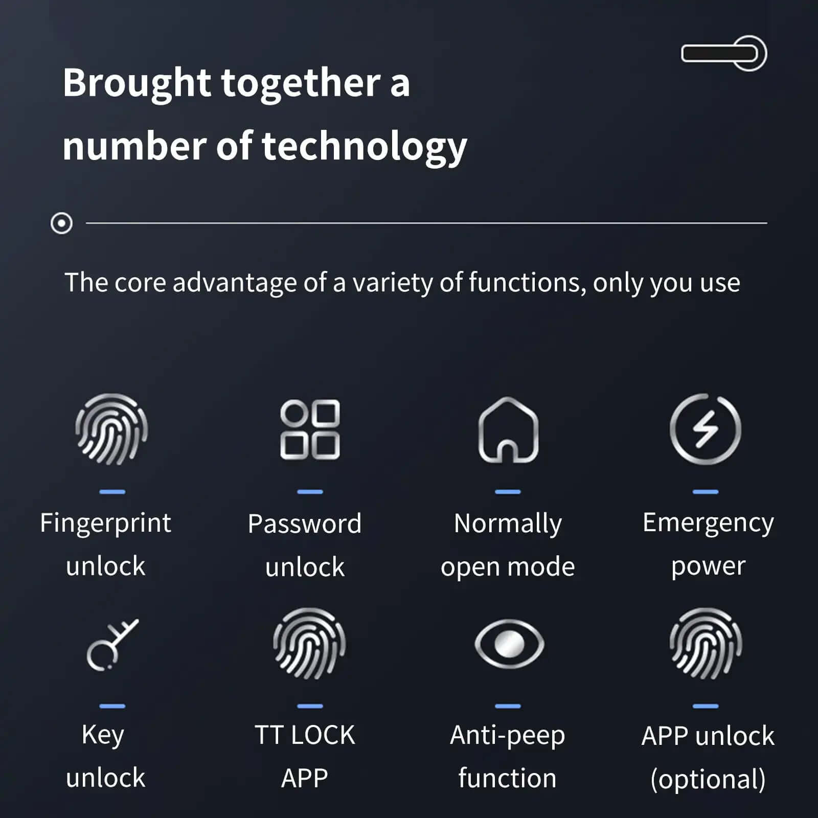 Serrure de porte intelligente à empreinte digitale